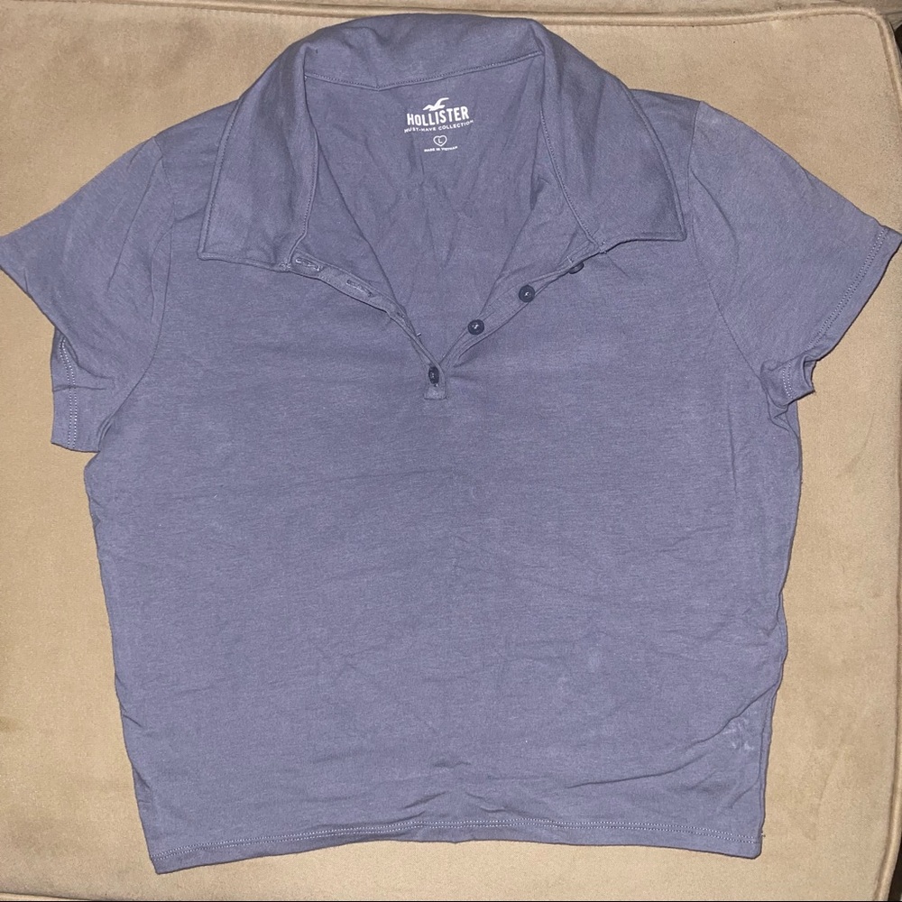 Hollister Crop Polo Baby Tee